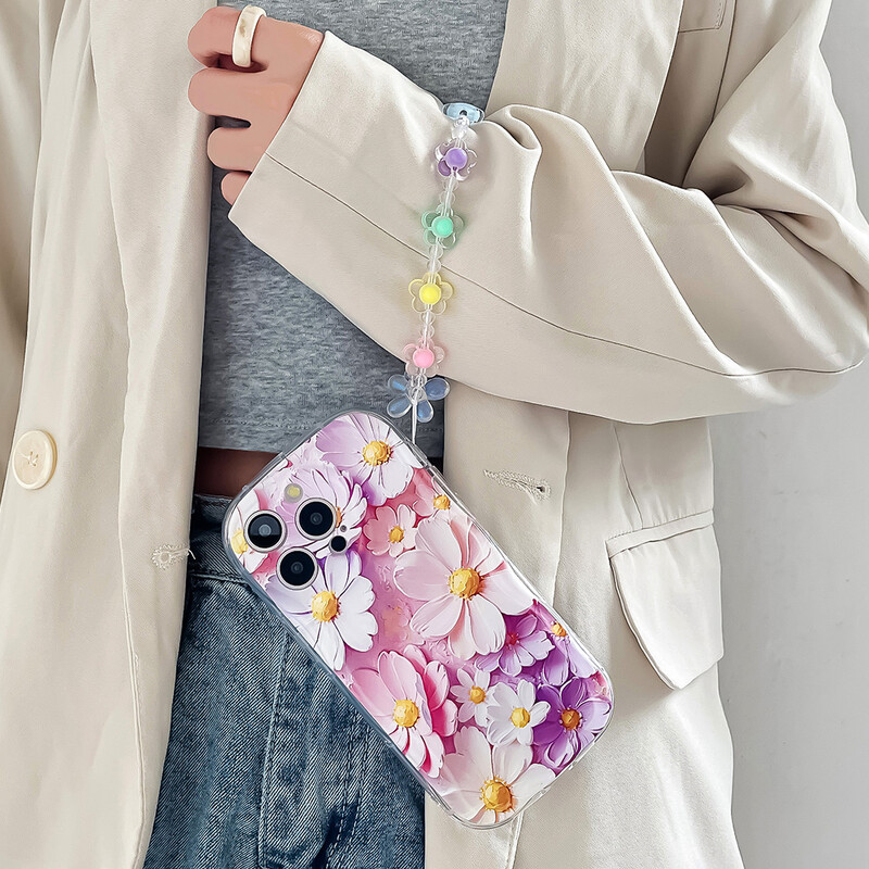 Калъф за телефон Wrst Chain за Samsung S24 S23 S22 S21 S20 FE Plus Ultra A10S 20S 11 02 03 04 05S Калъф с цвете Меко TPU покритие