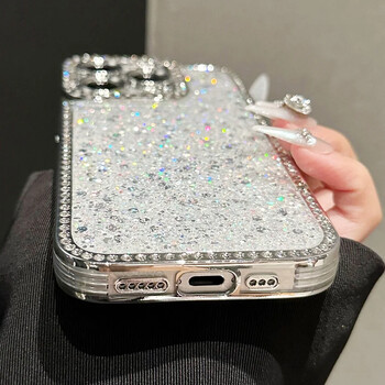 Πολυτελής θήκη διαμαντιού Bling Glitter για iPhone 16 15 14 13 12 11 Pro Max Plus Γυαλιστερό ηλεκτρικό κάλυμμα τηλεφώνου προφυλακτήρα