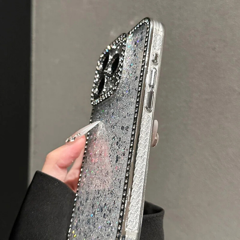 Luksuzna svjetlucava dijamantna maska za iPhone 16 15 14 13 12 11 Pro Max Plus sjajna galvanizirana maska za telefon otporna na udarce
