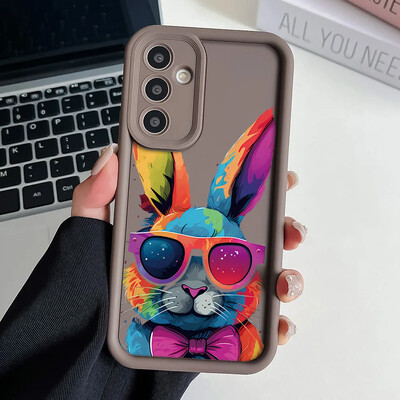 Cool Rabbit Wrist Chain Lanyard Case for Samsung A54 34 24 14 55 35 25 73 53 33 23 71 51 31 21 72 52 32 22 13 12 Hang Strap Case