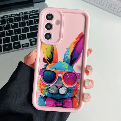 Cool Rabbit Wrist Chain Lanyard Case for Samsung A54 34 24 14 55 35 25 73 53 33 23 71 51 31 21 72 52 32 22 13 12 Hang Strap Case