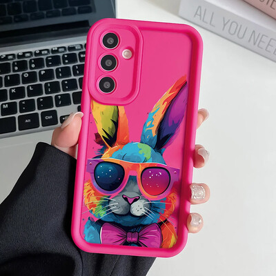 Cool Rabbit Wrist Chain Lanyard Case for Samsung A54 34 24 14 55 35 25 73 53 33 23 71 51 31 21 72 52 32 22 13 12 Hang Strap Case