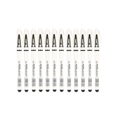 12p Vrhunska marka Hot! Poznata robna marka AIHAO 801A 0,5 mm kapica gel tintna olovka Ispit Potreban školski i uredski pribor Glatko pisanje visoke kvalitete