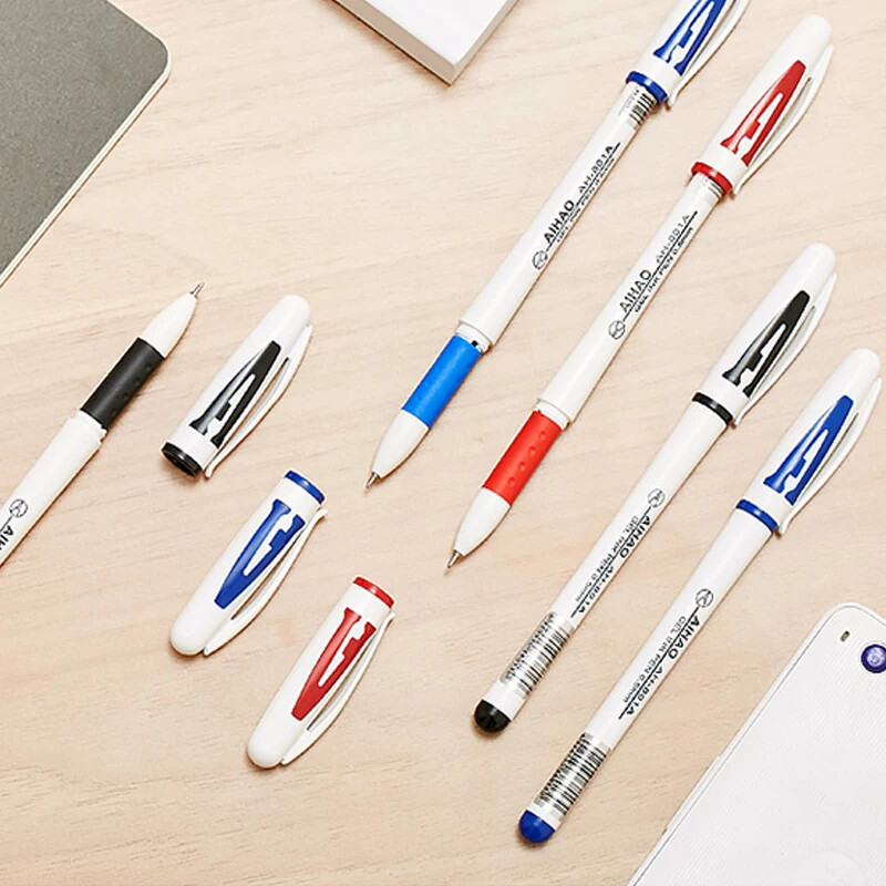 12p Vrhunska marka Hot! Poznata robna marka AIHAO 801A 0,5 mm kapica gel tintna olovka Ispit Potreban školski i uredski pribor Glatko pisanje visoke kvalitete