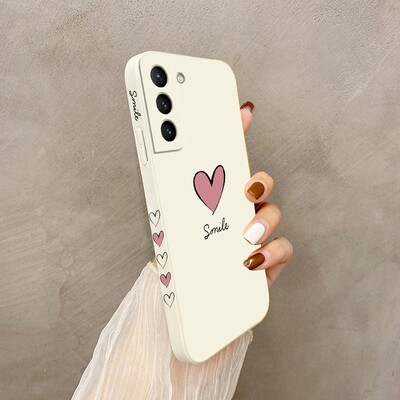 Калъф за телефон с голямо червено сърце за Samsung Galaxy S23 S22 S21 S20 Ultra Plus FE S10 S9 S10E Note 20 ultra 10 9 Plus Cover