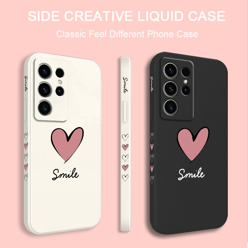 Калъф за телефон с голямо червено сърце за Samsung Galaxy S23 S22 S21 S20 Ultra Plus FE S10 S9 S10E Note 20 ultra 10 9 Plus Cover