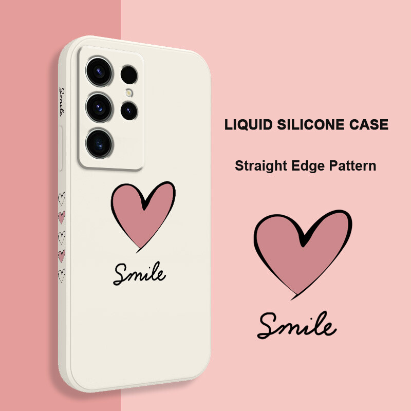 Калъф за телефон с голямо червено сърце за Samsung Galaxy S23 S22 S21 S20 Ultra Plus FE S10 S9 S10E Note 20 ultra 10 9 Plus Cover