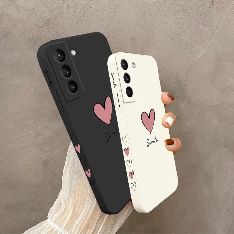 Калъф за телефон с голямо червено сърце за Samsung Galaxy S23 S22 S21 S20 Ultra Plus FE S10 S9 S10E Note 20 ultra 10 9 Plus Cover