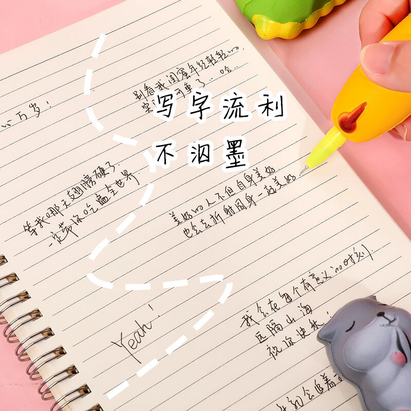 1 pix drăguț cu gel moale de la Lytwtw Papetărie Kawaii Rechizite școlare Decompresie Creativ Dulce Destul de încântător stilou din desene animate