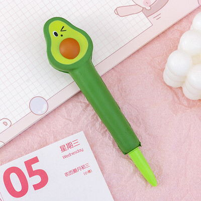 Kawaii Animals Stress Relieve Gel Pen Сладка карикатура Squishy Signature Pen Мека пяна Неутрални химикалки Офис консумативи Подарък Канцеларски материали