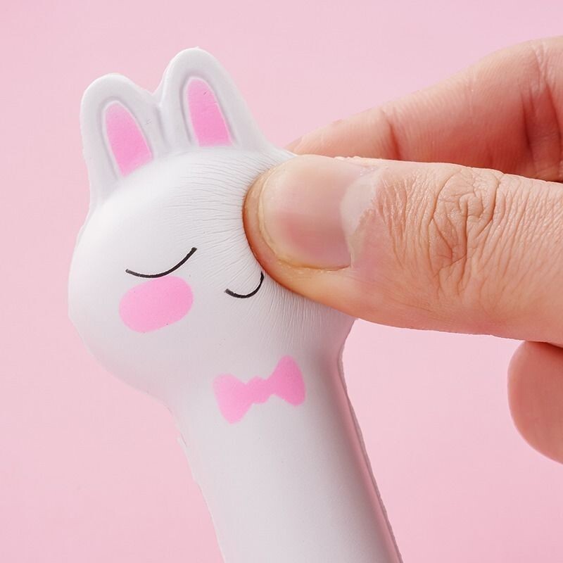 Kawaii Animals Stress Relieve Gel Pen Сладка карикатура Squishy Signature Pen Мека пяна Неутрални химикалки Офис консумативи Подарък Канцеларски материали