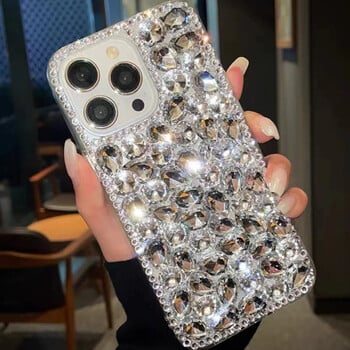 Θήκη Rhinestone για Samsung Galaxy S25 S24 S23 S22 S21 S20 Ultra Plus FE S10 S9 Θήκη Diamond Κάλυμμα τηλεφώνου Sunjolly