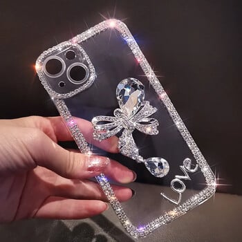 Θήκη Rhinestone για Samsung Galaxy S25 S24 S23 S22 S21 S20 S10 S9 Ultra Plus FE Θήκη Diamond Κάλυμμα τηλεφώνου Sunjolly