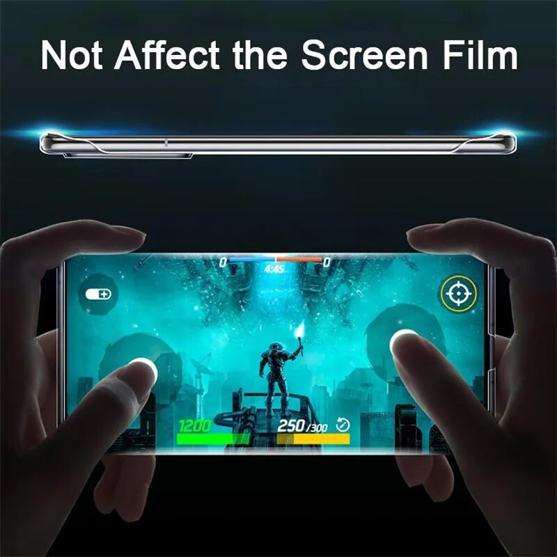 Üliõhuke kattega raamita ümbris Samsung Galaxy S22 S21 FE S20 Note20 Ultra S10 Plus kõvaarvuti läbipaistva kaitsega tagakaane kest