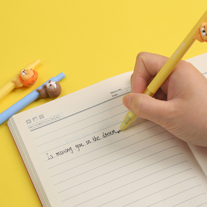 3 kom/lot Lav Panda Životinje Mehanička gel olovka s tintom Školski uredski pribor za pisanje Poklon pribor Slatke gel olovke