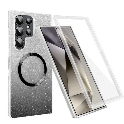 360° potpuna zaštita Magsafe magnetska meka prednja folija za telefonsku torbicu za Samsung S23 S22 S21 S24 Ultra Plus FE gradijent svjetlucava maska