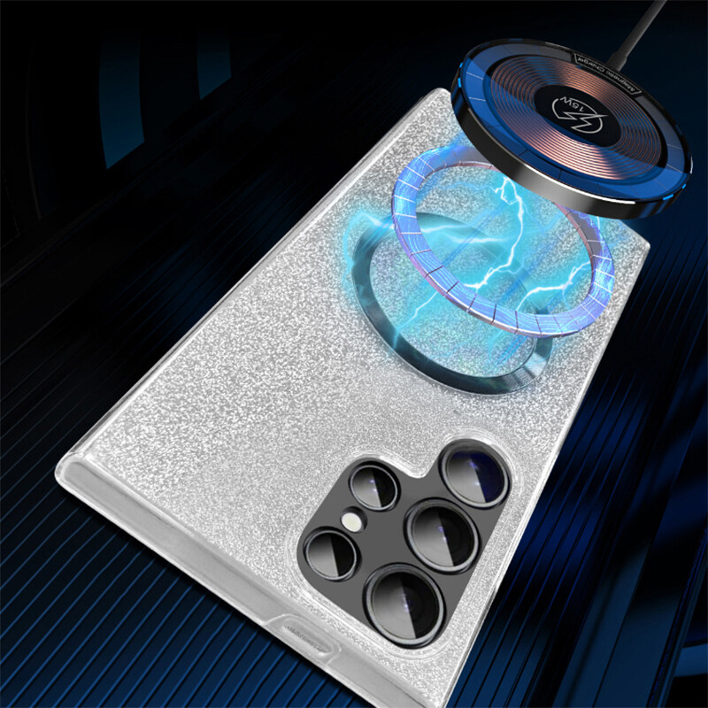 360° potpuna zaštita Magsafe magnetska meka prednja folija za telefonsku torbicu za Samsung S23 S22 S21 S24 Ultra Plus FE gradijent svjetlucava maska