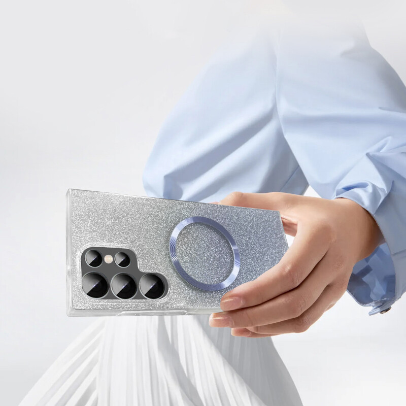 360° potpuna zaštita Magsafe magnetska meka prednja folija za telefonsku torbicu za Samsung S23 S22 S21 S24 Ultra Plus FE gradijent svjetlucava maska