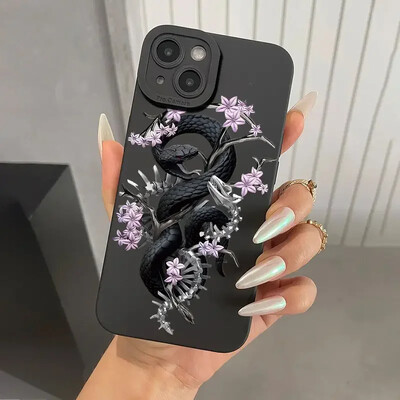 Snake Graphic Phone Case za Samsung Galaxy A16 A35 A55 A14 A34 A54 A33 A53 S25 S24 S23 Ultra S22 Plus S21 FE Note 20 Soft Cover