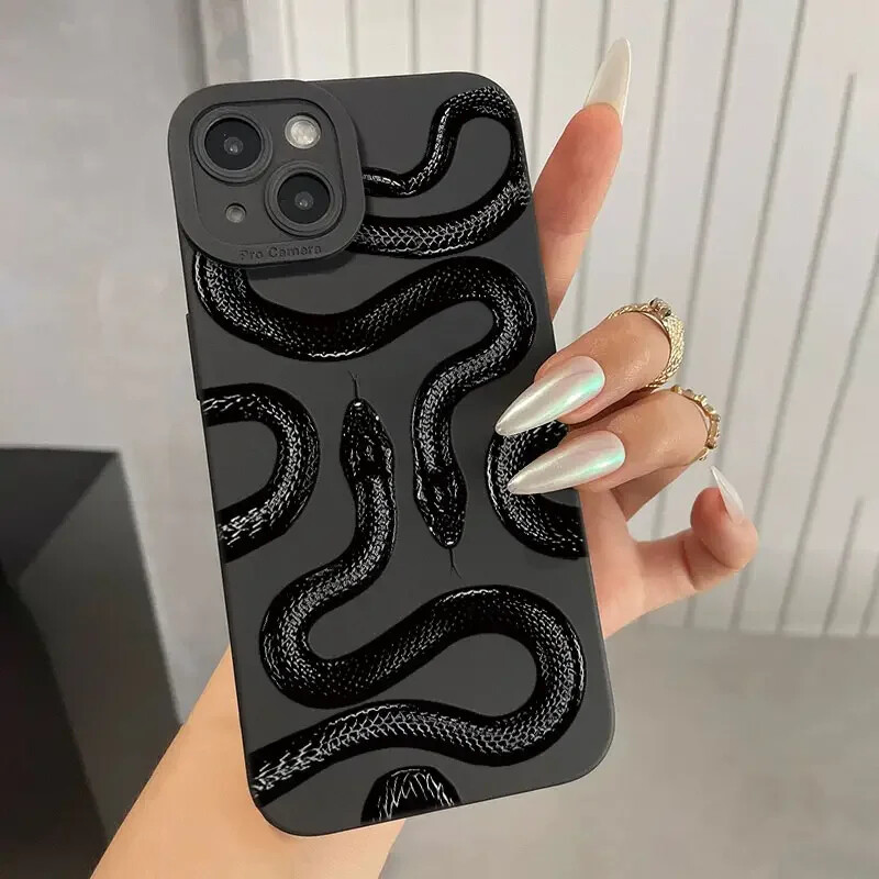 Snake Graphic Phone Case za Samsung Galaxy A16 A35 A55 A14 A34 A54 A33 A53 S25 S24 S23 Ultra S22 Plus S21 FE Note 20 Soft Cover