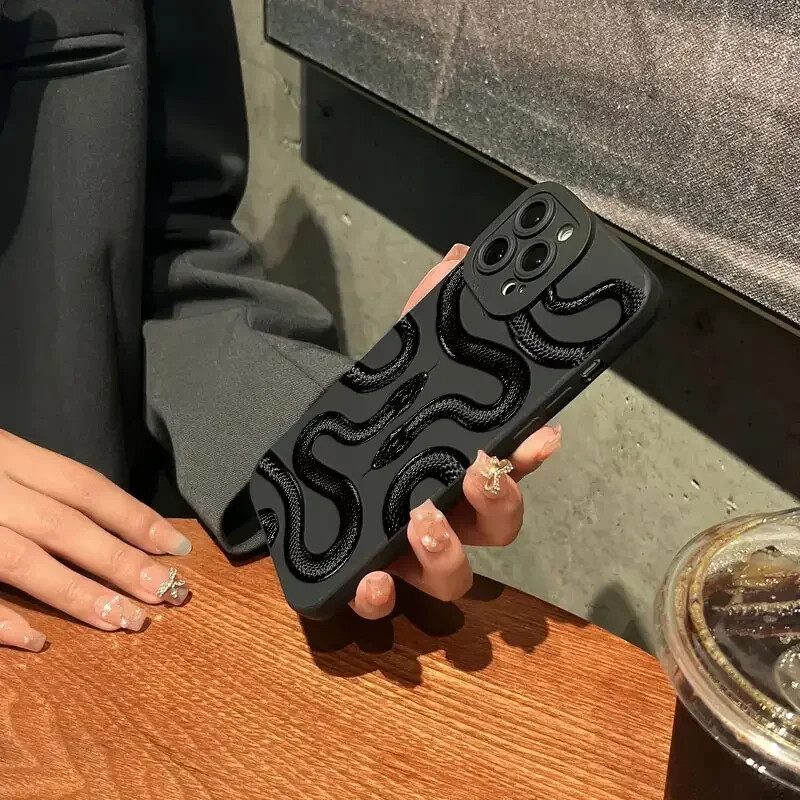 Snake Graphic Phone Case za Samsung Galaxy A16 A35 A55 A14 A34 A54 A33 A53 S25 S24 S23 Ultra S22 Plus S21 FE Note 20 Soft Cover