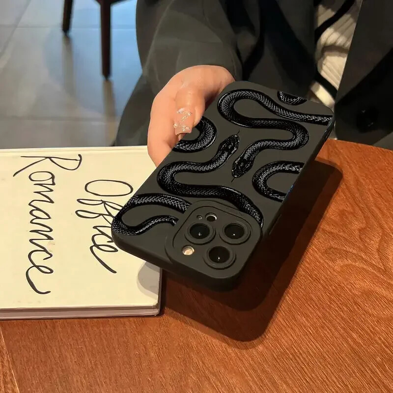 Snake Graphic Phone Case za Samsung Galaxy A16 A35 A55 A14 A34 A54 A33 A53 S25 S24 S23 Ultra S22 Plus S21 FE Note 20 Soft Cover