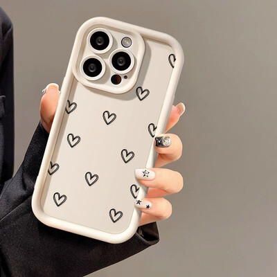 Θήκη σιλικόνης Love Heart Design για Samsung Galaxy S24 S23 S22 S21 Ultra Plus FE 5G A25 A35 A55 A14 A34 A54 A33 A53