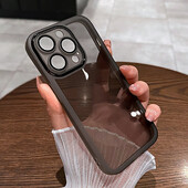 Мек силиконов калъф за телефон за Samsung Galaxy S25 S24 S23 S22 Note 20 Ultra S21 Plus S20 FE Защита на камерата Прозрачен капак