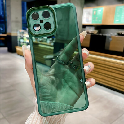 Мек силиконов калъф за телефон за Samsung Galaxy S25 S24 S23 S22 Note 20 Ultra S21 Plus S20 FE Защита на камерата Прозрачен капак