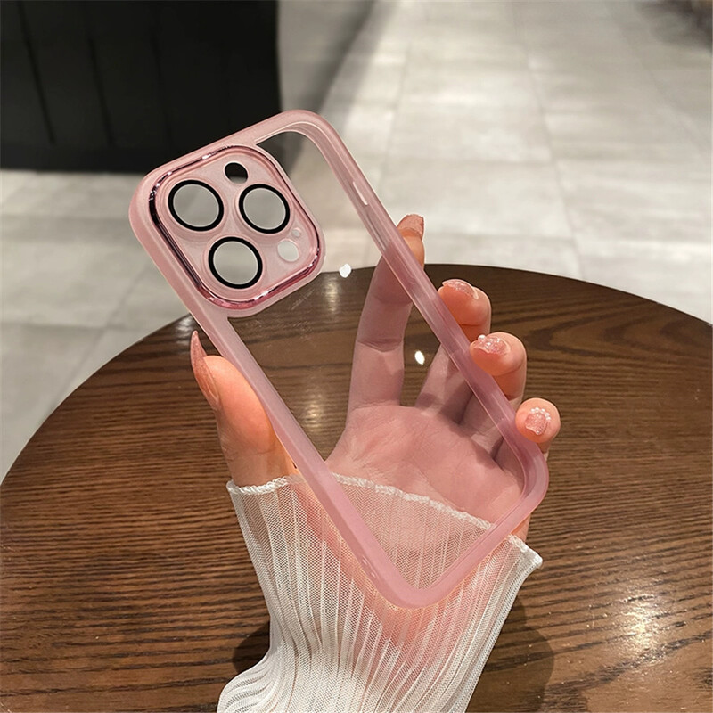 Мек силиконов калъф за телефон за Samsung Galaxy S25 S24 S23 S22 Note 20 Ultra S21 Plus S20 FE Защита на камерата Прозрачен капак