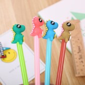 4Pcs Lytwtw's Cartoon Канцеларски материали Сладък Kawaii Dinosaur Boy Гел Химикалка Училищни офис консумативи Дръжка Роман Творчески Сладък доста прекрасен