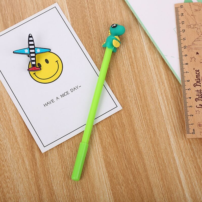 4Pcs Lytwtw's Cartoon Канцеларски материали Сладък Kawaii Dinosaur Boy Гел Химикалка Училищни офис консумативи Дръжка Роман Творчески Сладък доста прекрасен