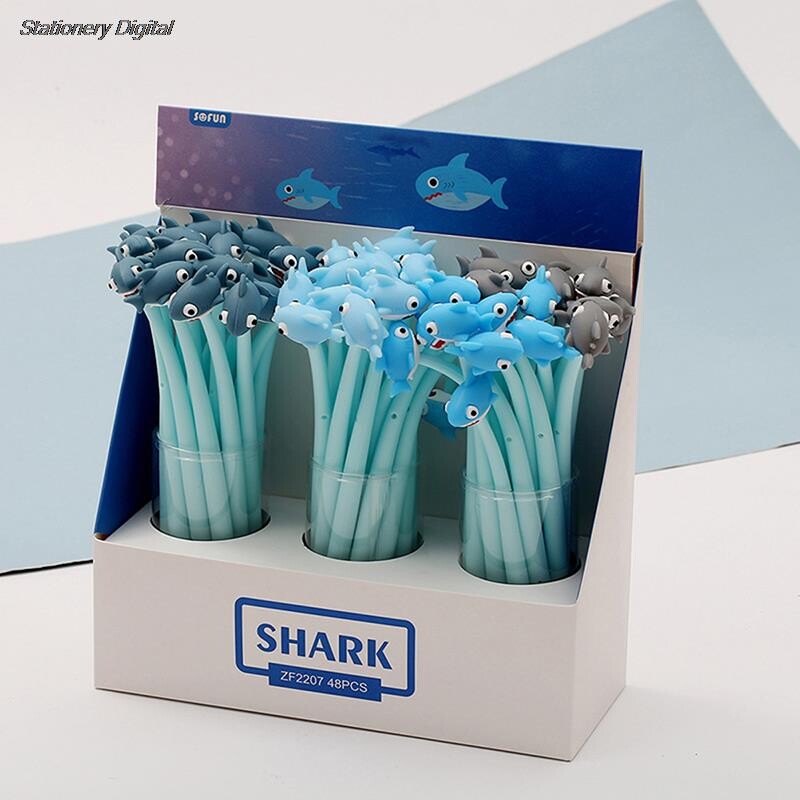 1 buc 0,5 mm creativ rechin din desene animate stilou gel siliconic student semnătură papetărie creative rechizite școlare culoare aleatoare