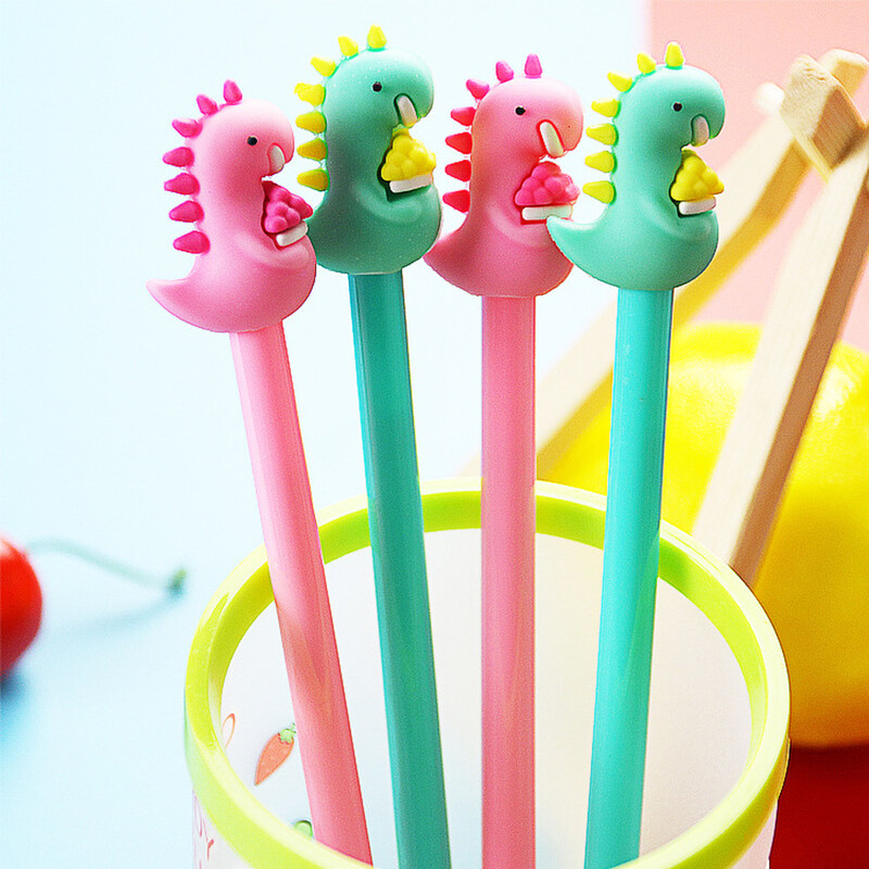 1 KOM crtani materijal slatka kawaii dinosaur dječak gel olovka školski uredski pribor ručka kreativna slatka prilično lijepa životinjska olovka