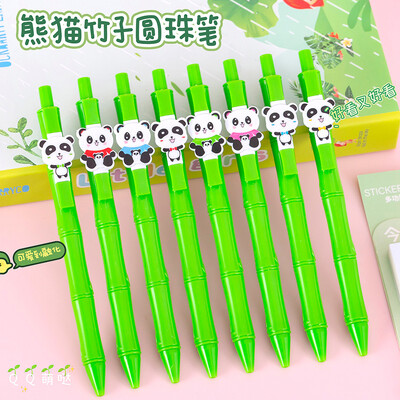 5-dijelni pribor za pisanje, slatka crtana panda, bambusova gel olovka, modne životinjske olovke