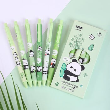 6 τμχ Cute Cartoon Panda Gel στυλό αστεία στυλό Lovely Panda Smoothly Writing Στυλό Σχολική Μαθητική Γραφική Προμήθειες