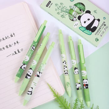 6 τμχ Cute Cartoon Panda Gel στυλό αστεία στυλό Lovely Panda Smoothly Writing Στυλό Σχολική Μαθητική Γραφική Προμήθειες