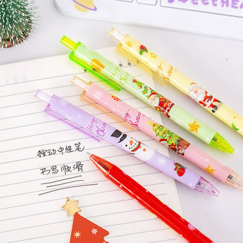 6 Piece Cute Gel στυλό Cartoon Χριστουγεννιάτικο Δώρο Press Stationery Αστεία στυλό