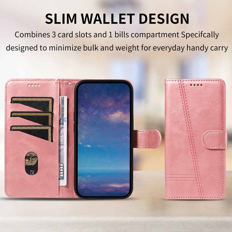 Калъф Flip Wallet за Samsung Galaxy S10 S20 FE S21 S22 Plus S23 Ultra Note 20 10 Lite S10E PU кожен слот за карти Капак на телефона