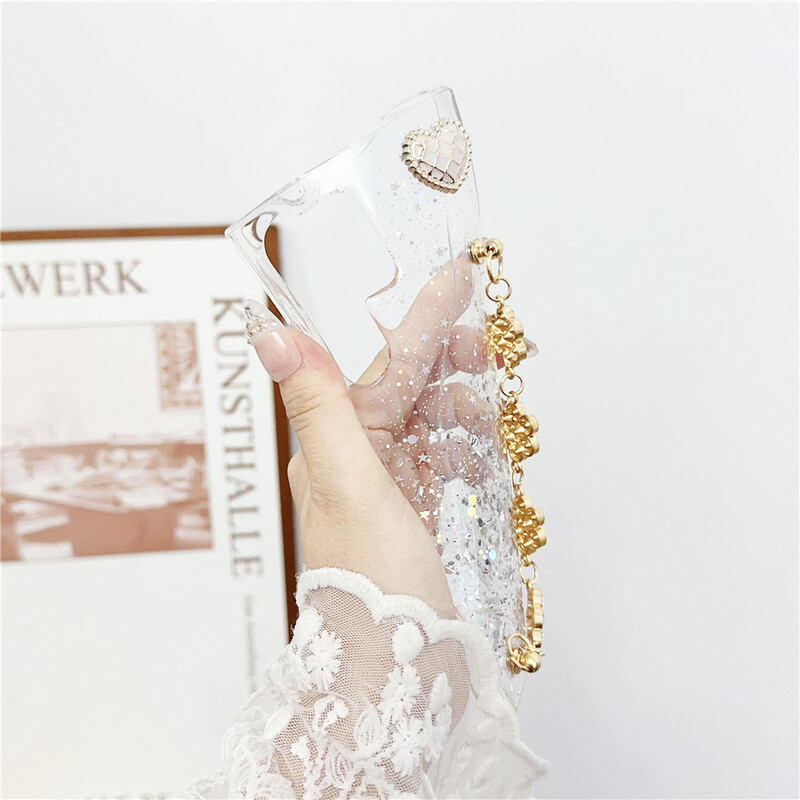 Луксозни бляскави скъпоценни камъни Гривна Калъфи за телефони с цветя за Samsung Galaxy S24 S23 S22 S21 S20 FE Ultra Plus Note 20 Ultra 10 Cover Coque