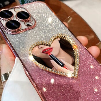 Θήκη τηλεφώνου καθρέφτη Diamond Luxury Glitter για Samsung Galaxy S24 S23 S22 S21 FE Plus Ultra A15 A25 A35 A55 A14 A24 A34 A54