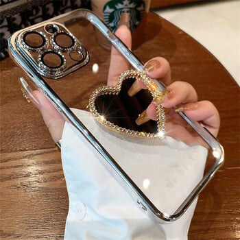 Θήκη τηλεφώνου καθρέφτη Diamond Luxury Glitter για Samsung Galaxy S24 S23 S22 S21 FE Plus Ultra A15 A25 A35 A55 A14 A24 A34 A54