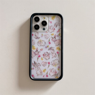 Wildflower 3D Girls bow high heels Phone Case za iPhone 16 15 14 13 12 Pro Max Plus 16pro 15pro WF Rabbit Cute Cartoon Cover