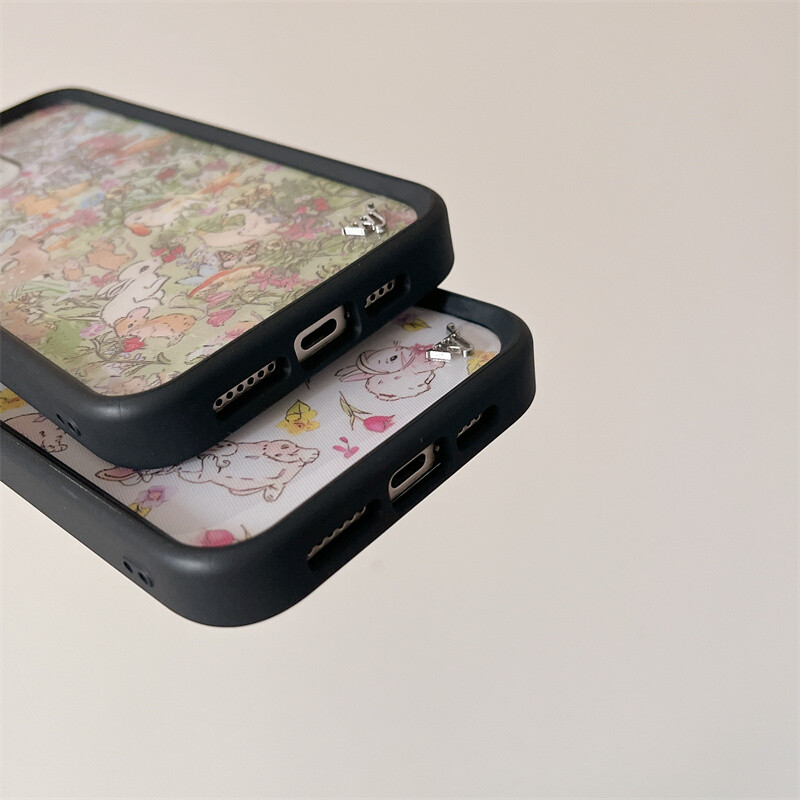 Wildflower 3D Girls bow high heels Phone Case za iPhone 16 15 14 13 12 Pro Max Plus 16pro 15pro WF Rabbit Cute Cartoon Cover