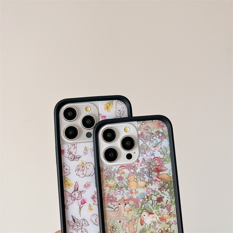 Wildflower 3D Girls bow high heels Phone Case za iPhone 16 15 14 13 12 Pro Max Plus 16pro 15pro WF Rabbit Cute Cartoon Cover