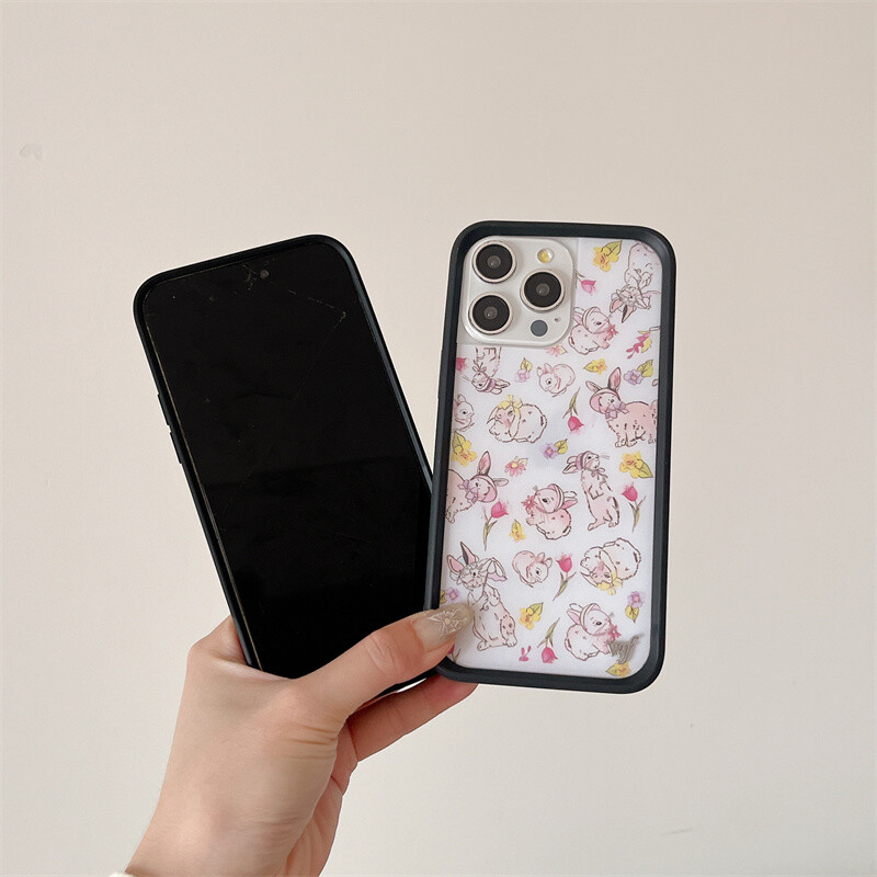 Wildflower 3D Girls bow high heels Phone Case za iPhone 16 15 14 13 12 Pro Max Plus 16pro 15pro WF Rabbit Cute Cartoon Cover