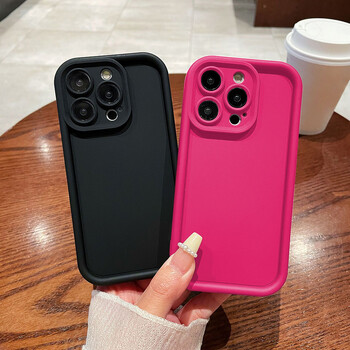 Πολυτελής θήκη τηλεφώνου Candy Color για iPhone 15 16 11 14 13 12 Pro Max 11 Plus Mini X XR XS Max 7 8Plus Αντικραδασμικό κάλυμμα προφυλακτήρα