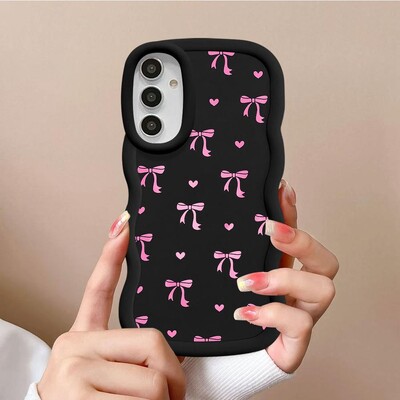 Ροζ θήκη τηλεφώνου για παπιγιόν για Samsung Galaxy A21 A22 A32 A33 A51 A52 A53 A34 A35 A23 A24 A25 A54 A55 A73 4G 5G funda