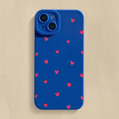 Black Love Heart telefono dėklas, skirtas iPhone 16 14 15 13 12 11 Pro Max X XR XS 7 8 15 16 Plus SE 2020 smūgiams atsparus silikoninis minkštas dangtelis