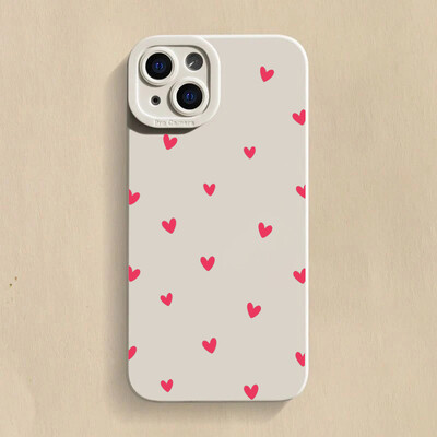Black Love Heart telefono dėklas, skirtas iPhone 16 14 15 13 12 11 Pro Max X XR XS 7 8 15 16 Plus SE 2020 smūgiams atsparus silikoninis minkštas dangtelis